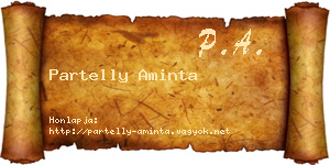 Partelly Aminta névjegykártya